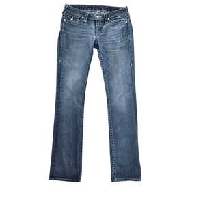 True Religion Straight Wild Willow Swarovski Crystal  Hardware Horse Shoe Jean29